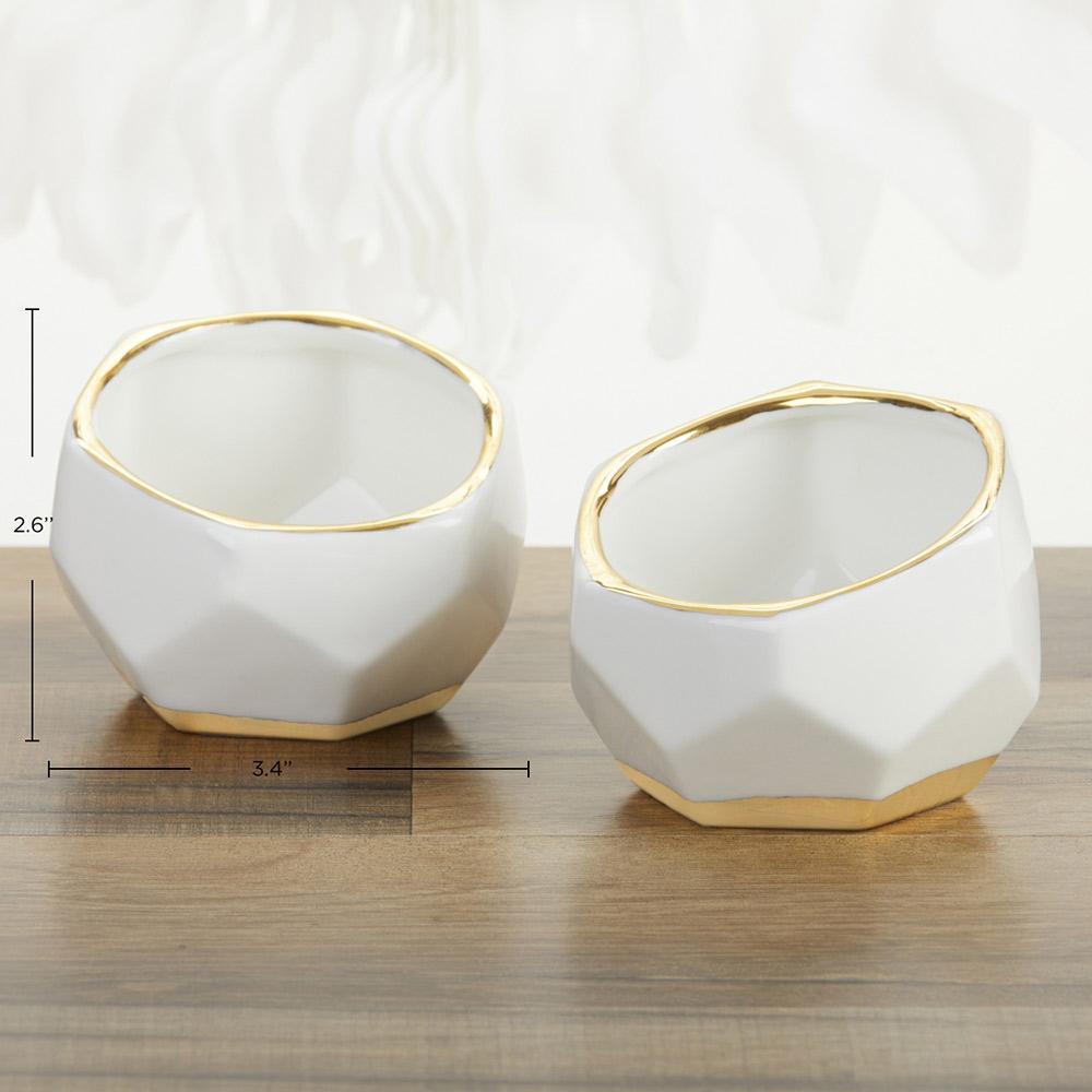 Geometric Ceramic Planter - Small (Set of 2)